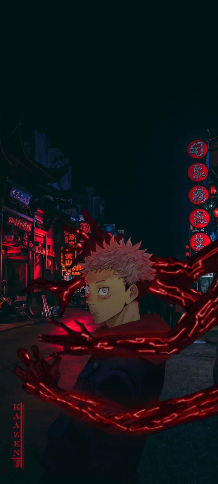 Yuji Itadori mula sa Anime Jujutsu Kaisen Android Wallpaper
