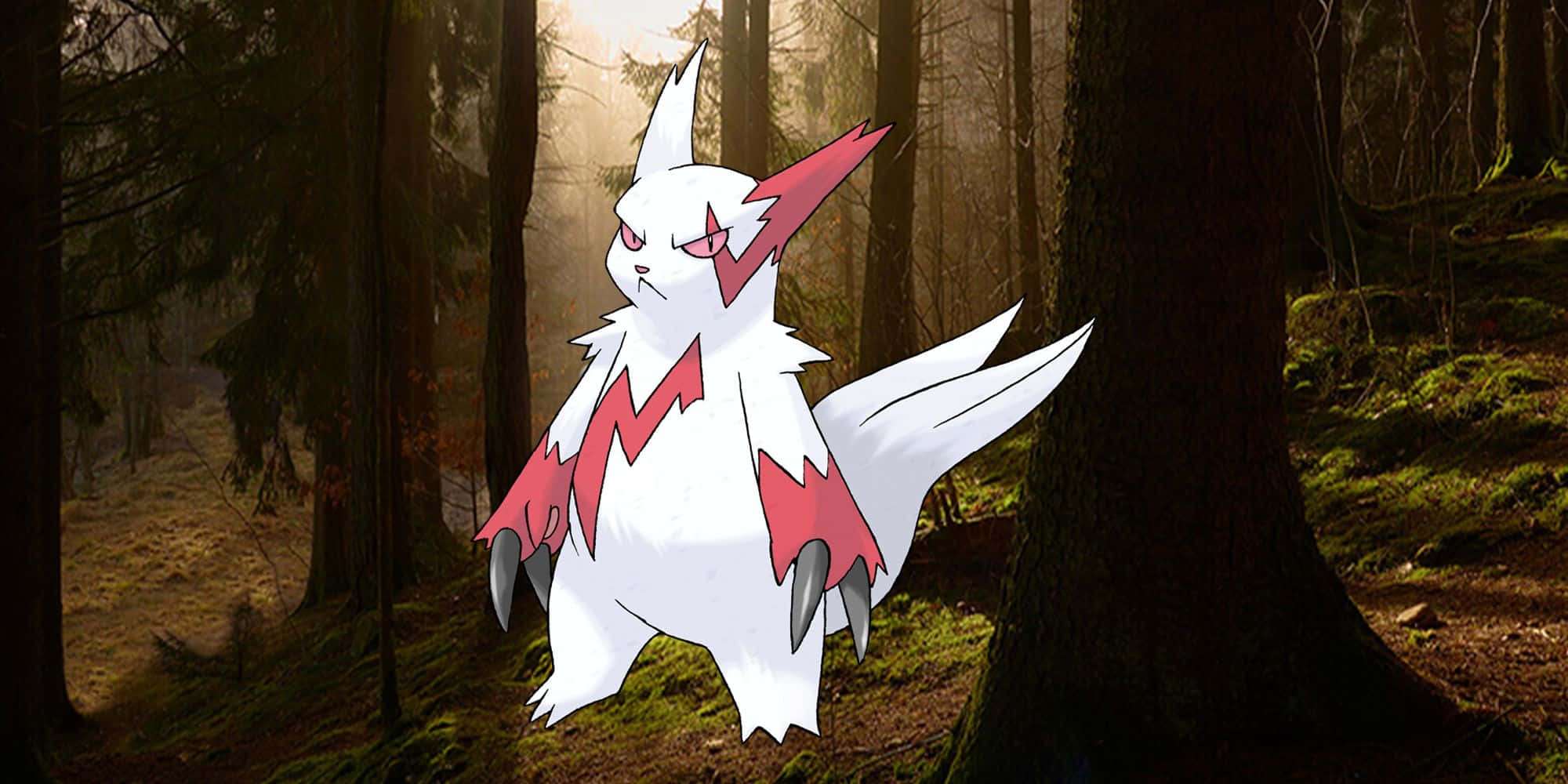 Zangoose Sa Madilim na Kagubatan Wallpaper