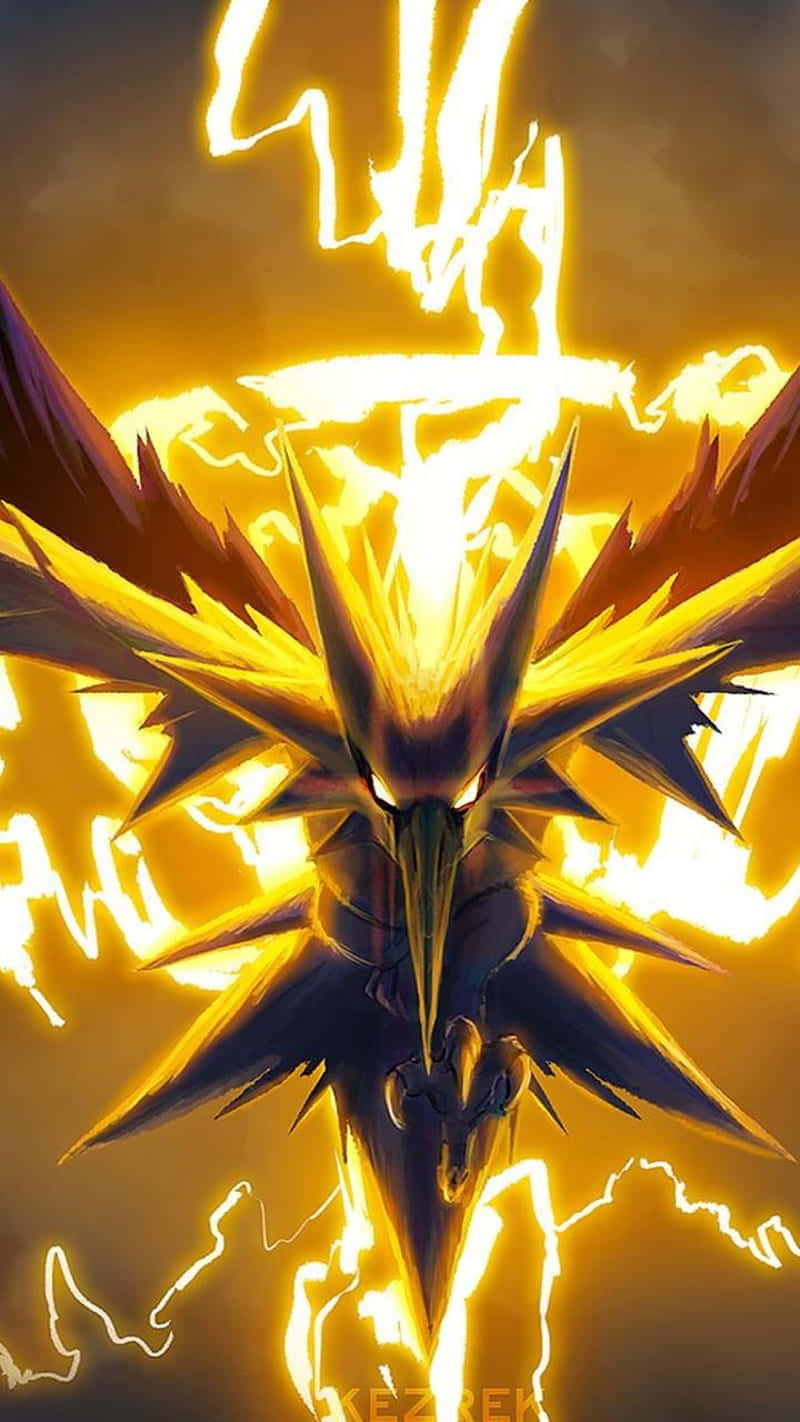 Zapdos na May Kidlat Wallpaper