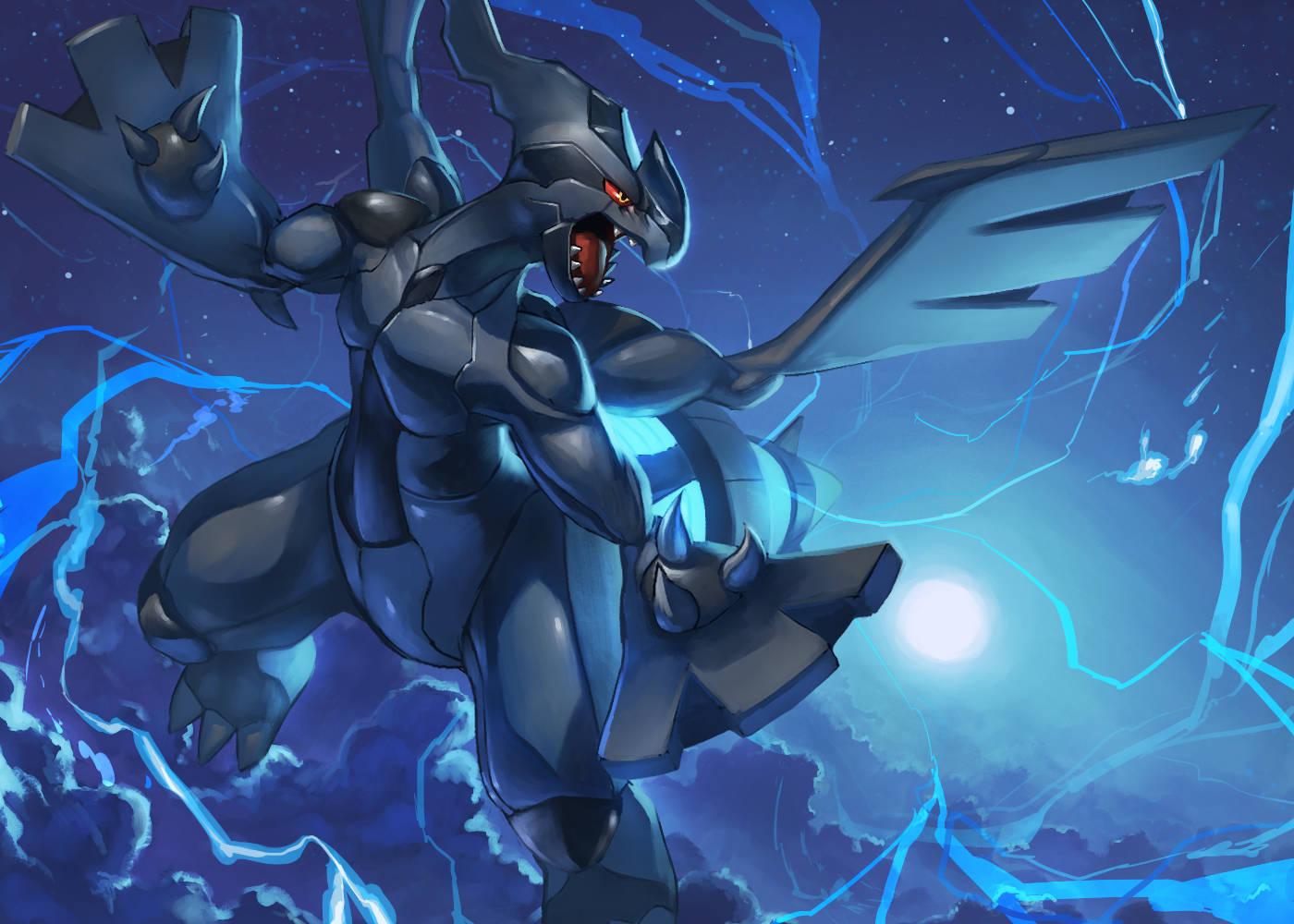 Zekrom Nagcha-charge ng Kidlat Wallpaper