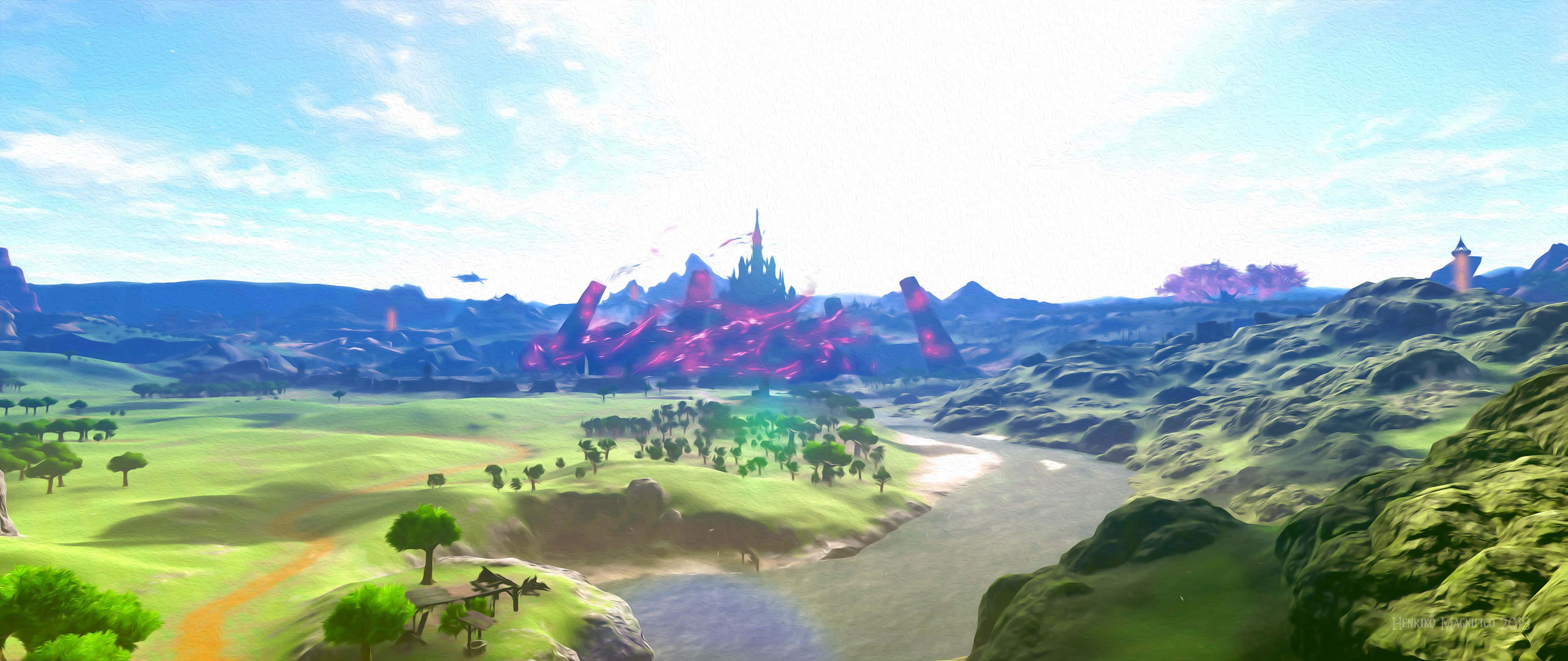 Zelda Breath Of The Wild 4K Kalikasan sa Araw Wallpaper