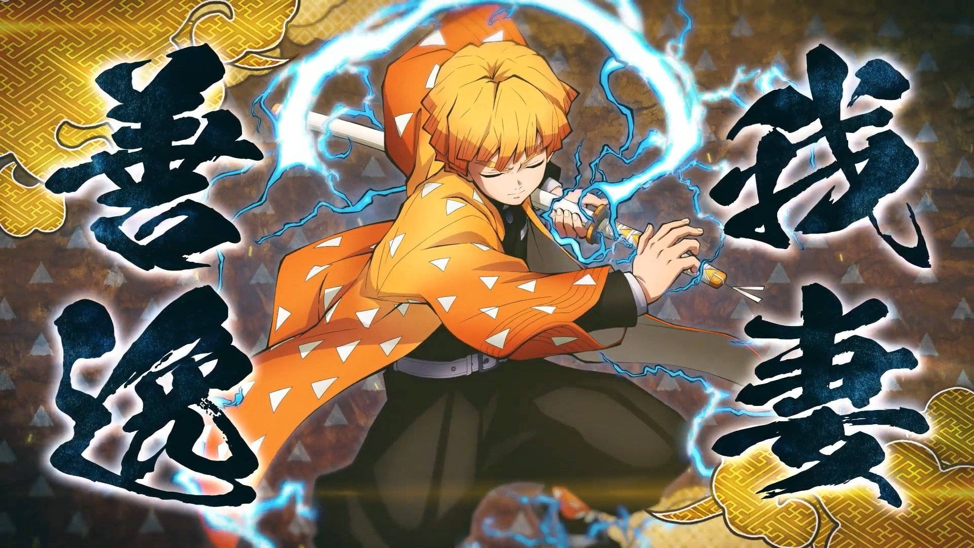 Zenitsu Agatsuma sa Labanan Wallpaper