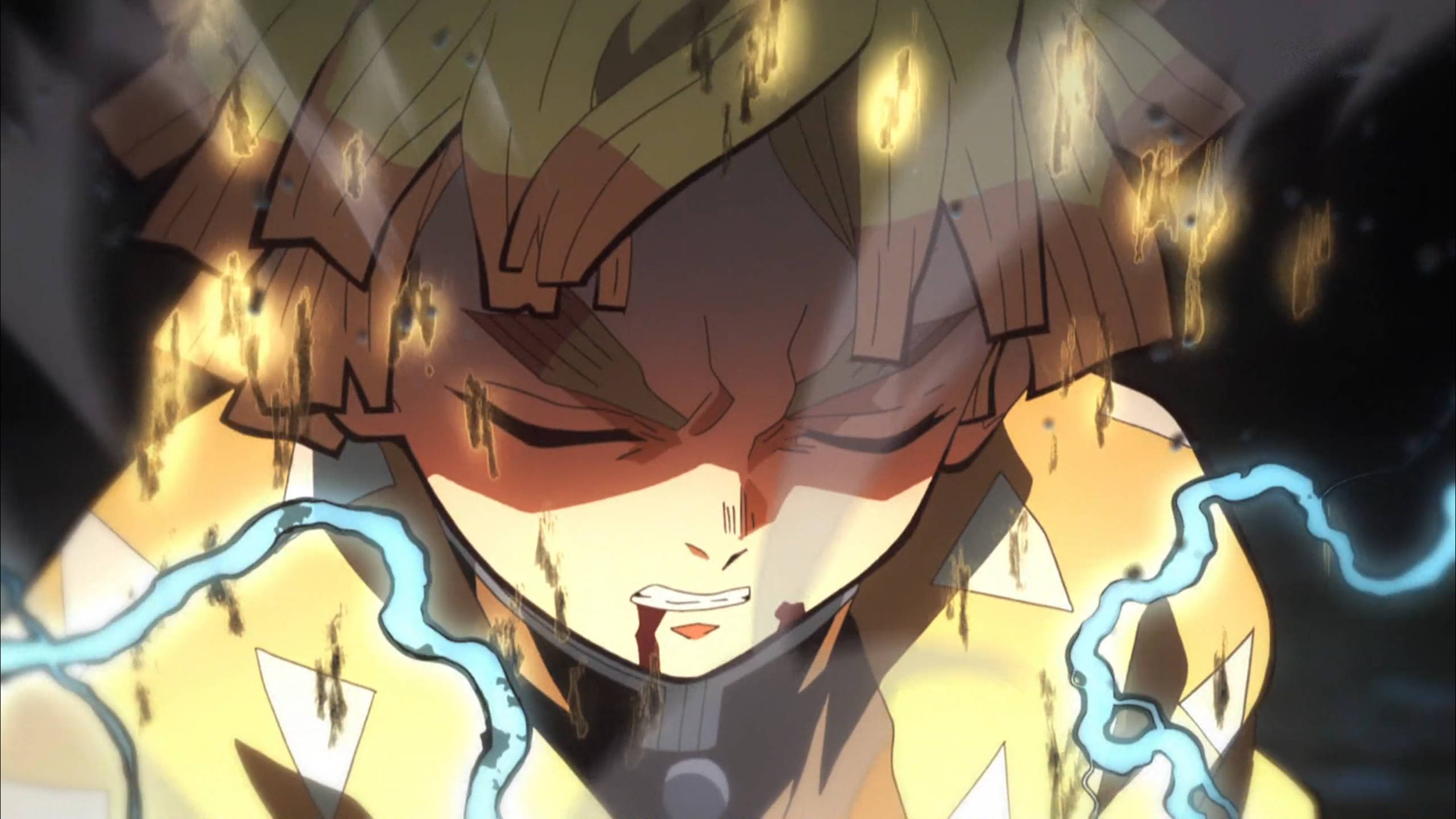 Zenitsu na Sugatan sa Demon Slayer Wallpaper