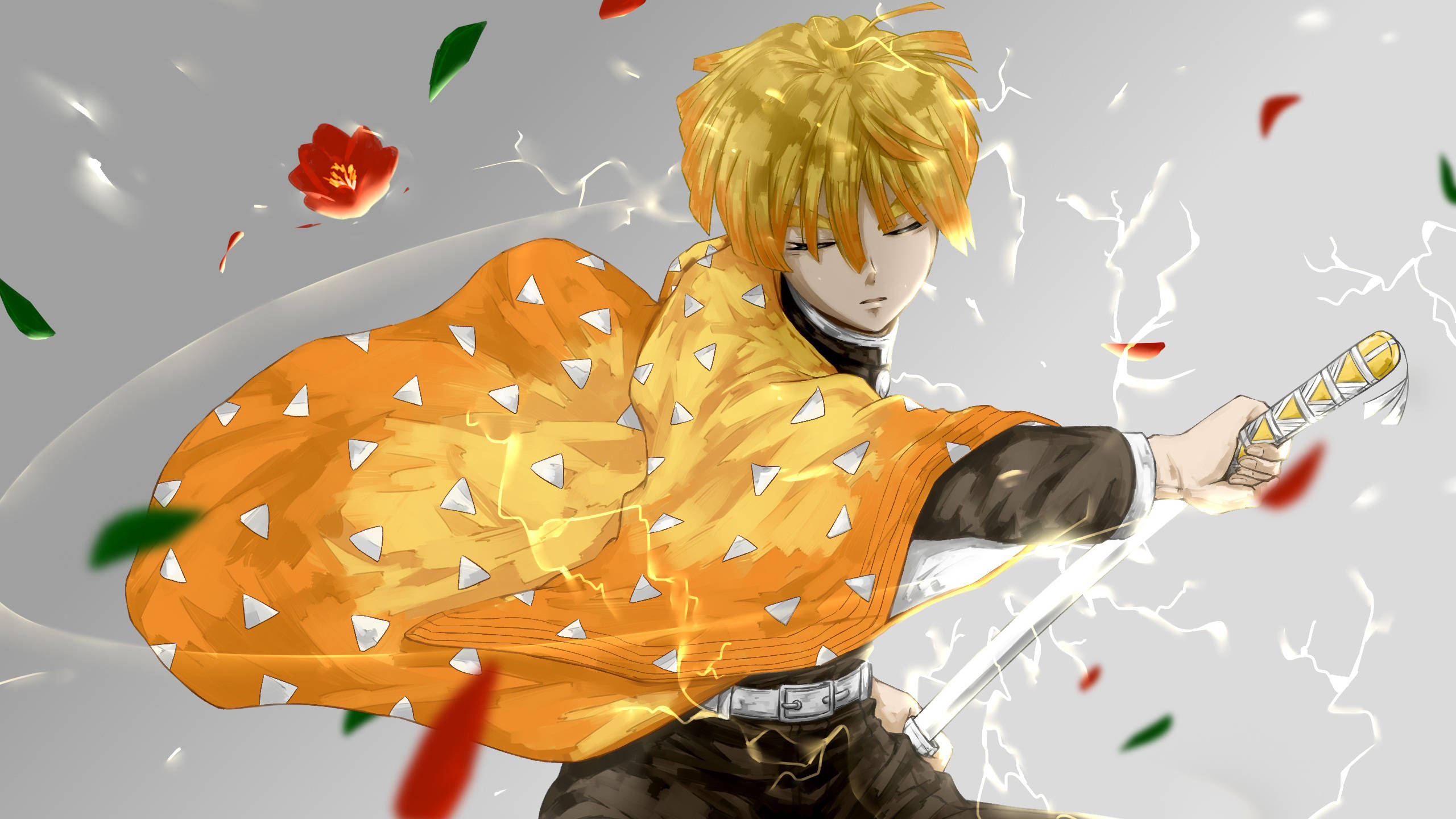 Zenitsu na Walang Malay na Demon Slayer Wallpaper