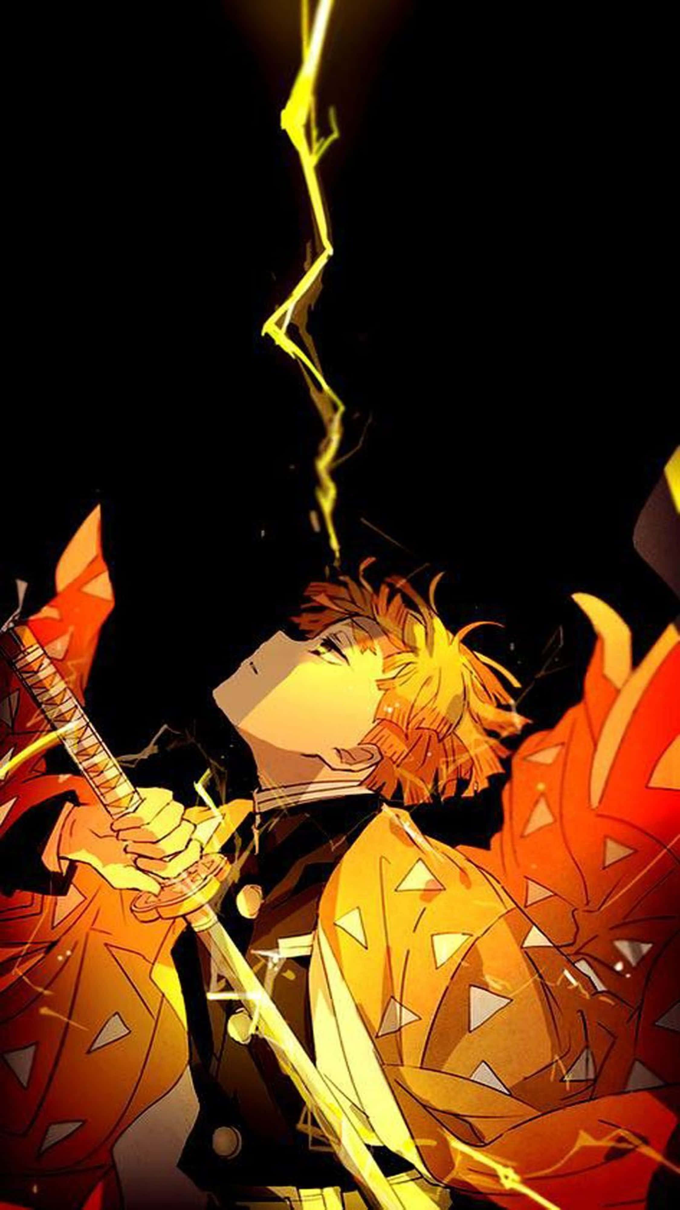 Zenitsu ng Demon Slayer 4K Wallpaper