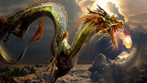 3840x2160 Monitor Hininga ng Apoy ng Dragon — 3840x2160 Wallpaper