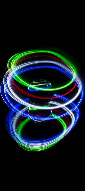 3D Ball Neon Phone — 1080x2400 Wallpaper