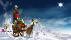 Mga Duwende ng Pasko — Pasko desktop Wallpaper