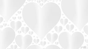 Big and small White Hearts wallpaper — 2560x1440 Wallpaper
