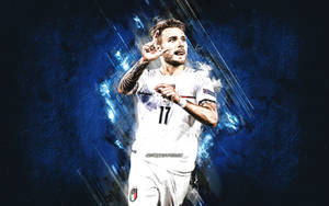 Close-up shot ni Ciro Immobile na nakatutok sa laro — Steam Deck Wallpaper
