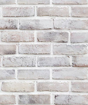 Lime-washed white brick wallpaper sa Stretcher Bond pattern — Apple Watch Wallpaper