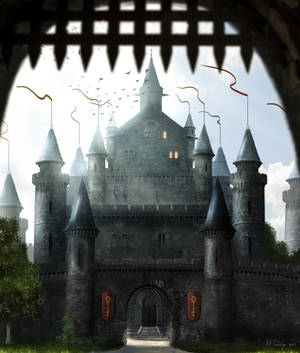 Medieval castle fortress art wallpaper — Motorola Razr Ultra 2026 Wallpaper