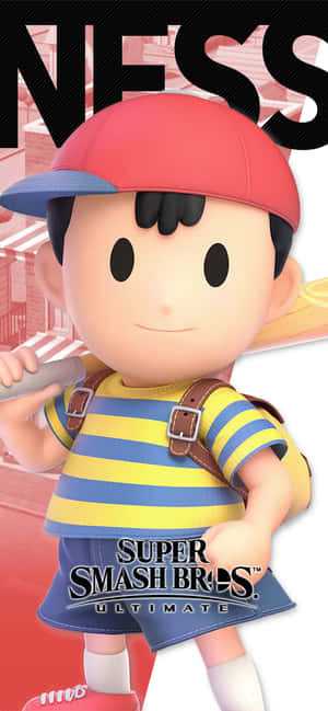 a poster for super smash bros ness — iPhone 18 Pro Wallpaper