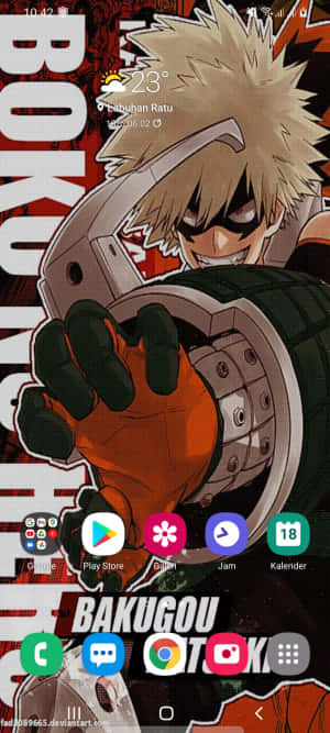 Bakugo Phone — iPhone 13 Mini Wallpaper