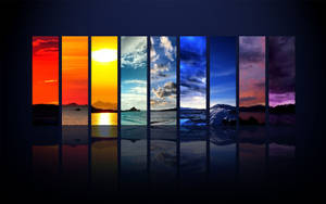 Makulay na Spectrum ng Langit na wallpaper.