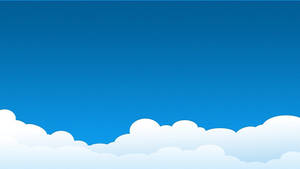 Simpleng cartoon ulap sa langit na wallpaper
