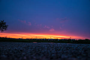 Sunset sky at night wallpaper