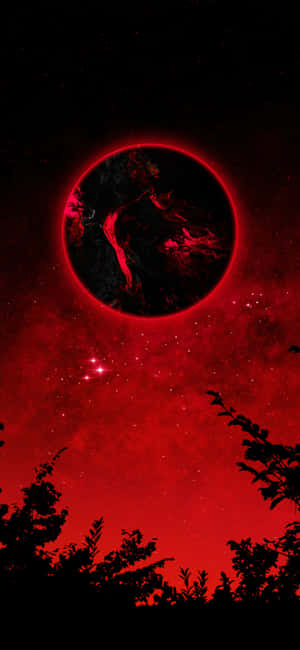 Red Galaxy Background — iPhone 17 Pro Wallpaper