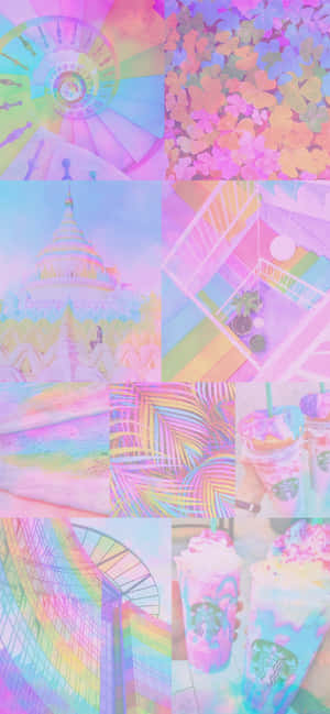 Pink Yellow And Blue — iPhone 13 Mini Wallpaper
