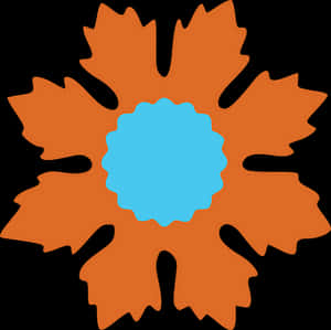 Abstract na Ilustrasyon ng Kahel na Bulaklak — Flowers Wallpaper