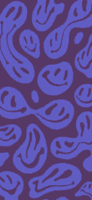 Abstract Purple Aesthetic Trippy Smiley Face — Light purple aesthetic Wallpaper