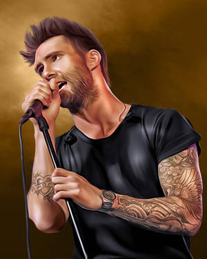 Adam Levine Digital Painting wallpaper — 4:5 Wallpaper
