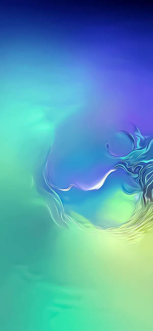Glossy distorted gradient ng asul, purple, at dilaw para sa Samsung S10 wallpaper. — Samsung S21 Ultra Wallpaper