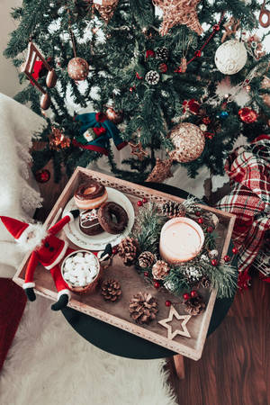 Aesthetic Christmas doughnuts wallpaper — 2:3 Wallpaper