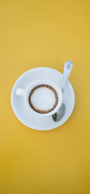 Aesthetic Coffee With Teaspoon — Pixel 8 Wallpaper