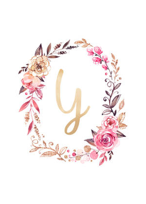 Aesthetic Letter Y Floral Wreath wallpaper — OnePlus Pad Go 2 Wallpaper