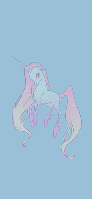Aesthetic Light Blue Cute Unicorn — Galaxy S25 FE Wallpaper
