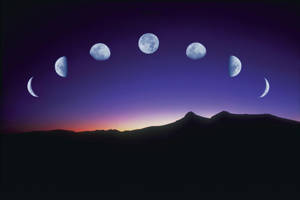 Aesthetic Moon Phase Sa Madaling Araw — Aesthetic na buwan Wallpaper
