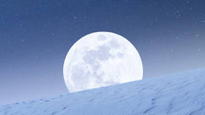Mabituing Kalangitan na may Magandang Snow Moon