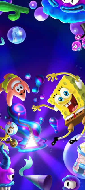 Aesthetic SpongeBob at Sandy — iPhone Xs Max Wallpaper