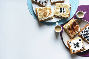 Aesthetic na Waffles Flat Lay wallpaper — 3:2 Wallpaper