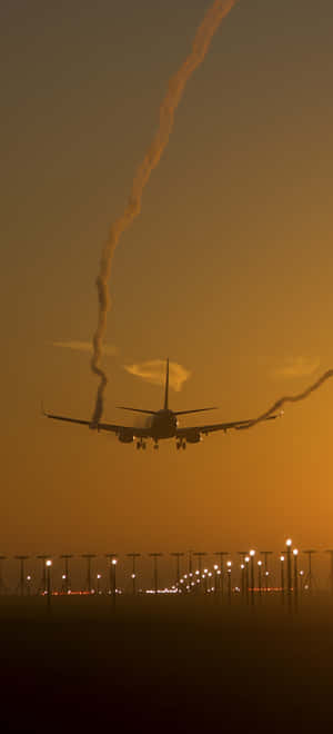Android Plane Background — 1080x2400 Wallpaper