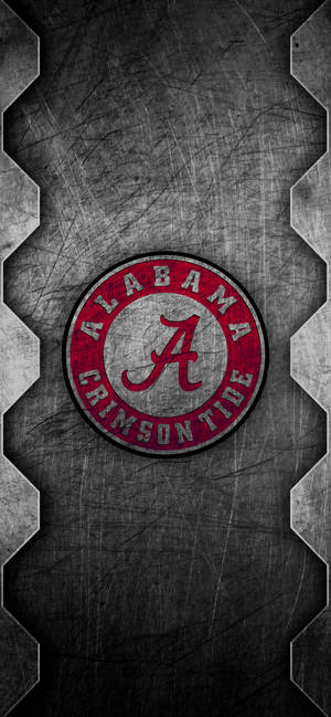 Alabama Crimson Tide Scratched Metal Art wallpaper — iPhone 13 Mini Wallpaper