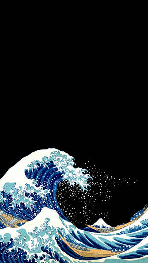Basic na Sining ng Alon — Hapon na alon Wallpaper