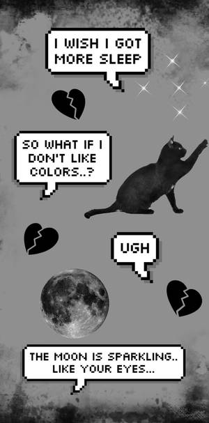 Alt Aesthetic na Pusa at Speech Bubbles — Alt aesthetic Wallpaper