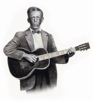 American Bluesman Charley Patton na May Gitara — Honor Magic V Flip 2 Wallpaper
