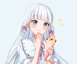 Ang Cute na si Kamisato Ayaka — Genshin impact GIF Wallpaper