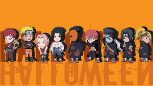 Cute na Ilustrasyon ng Naruto para sa Halloween