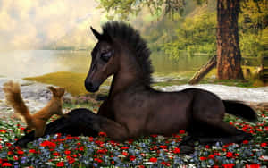 Cute Horse background — Cute horse Wallpaper