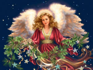 Magandang wallpaper ng anghel ng Pasko — Mga anghel ng pasko Wallpaper