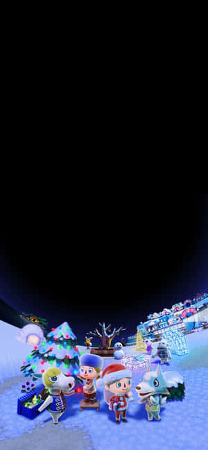 Animal Crossing Winter — iPhone 14 Pro Max Wallpaper