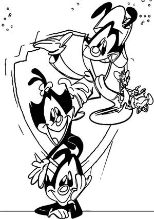 Animaniacs' Warner Siblings Sketch Art wallpaper — OnePlus Pad Go 2 Wallpaper