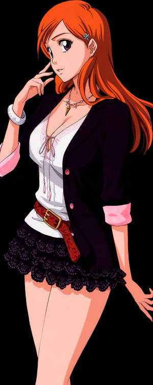 Anime girl Orihime Inoue wallpaper — Galaxy Z Fold 6 Wallpaper
