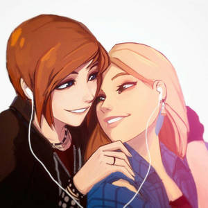 Anime lesbian na wallpaper nina Chloe at Rachel — Anime Lesbian Wallpaper