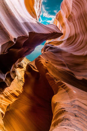 Antelope Canyon Blue Sky