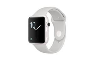 Apple Watch malinis na signature na puting bezel wallpaper